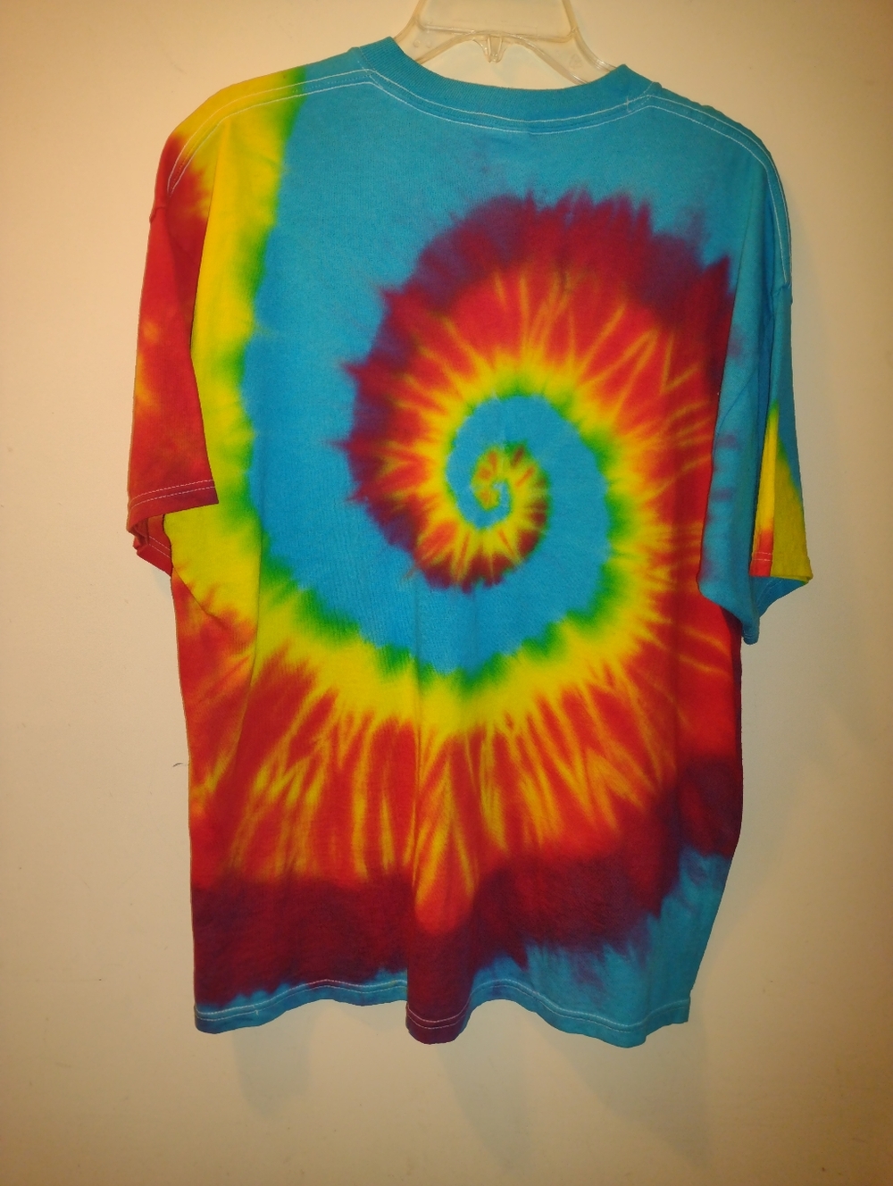 Jerzees Spiral Tie-Dye T-Shirt Mens XL Bright Multicolor Festival Hippie Retro - Picture 3 of 6